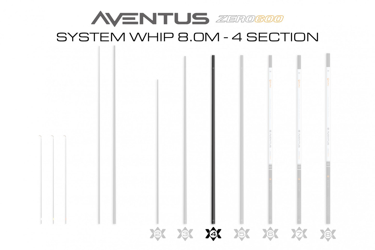 Aventus Zero 600 System Whip 8.0m - 04 Section