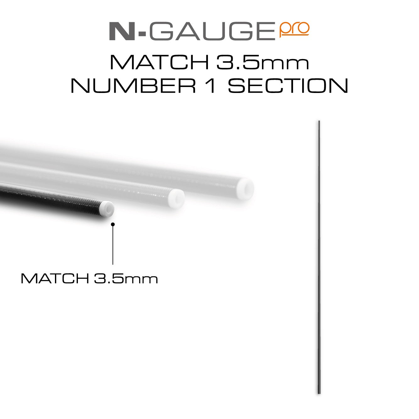 N-Gauge Pro Zero 600 Match 3.5mm Section #01