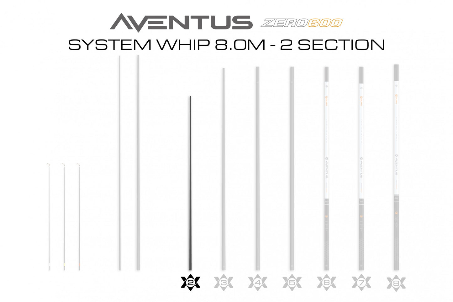 Aventus Zero 600 System Whip 8.0m - 02 Section